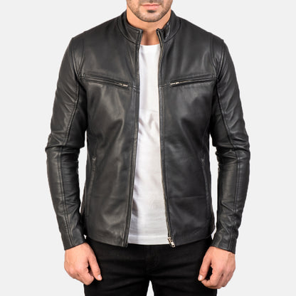 Men Brandy Biker Leather Jacket | Premium