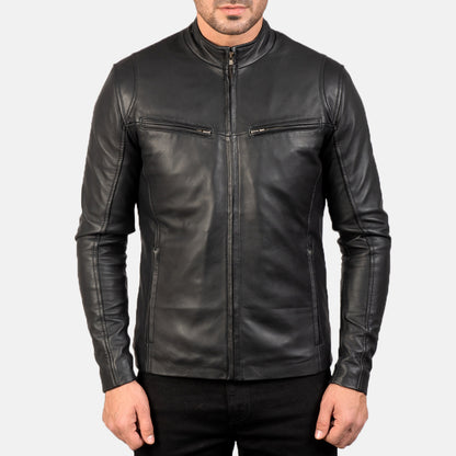 Men Brandy Biker Leather Jacket | Premium