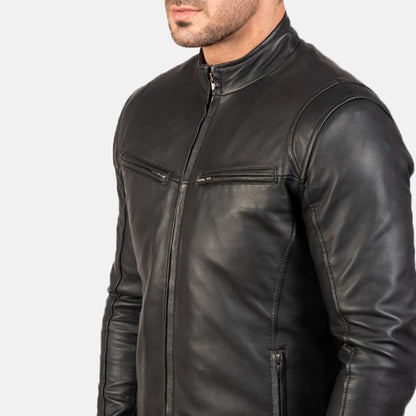 Men Brandy Biker Leather Jacket | Premium